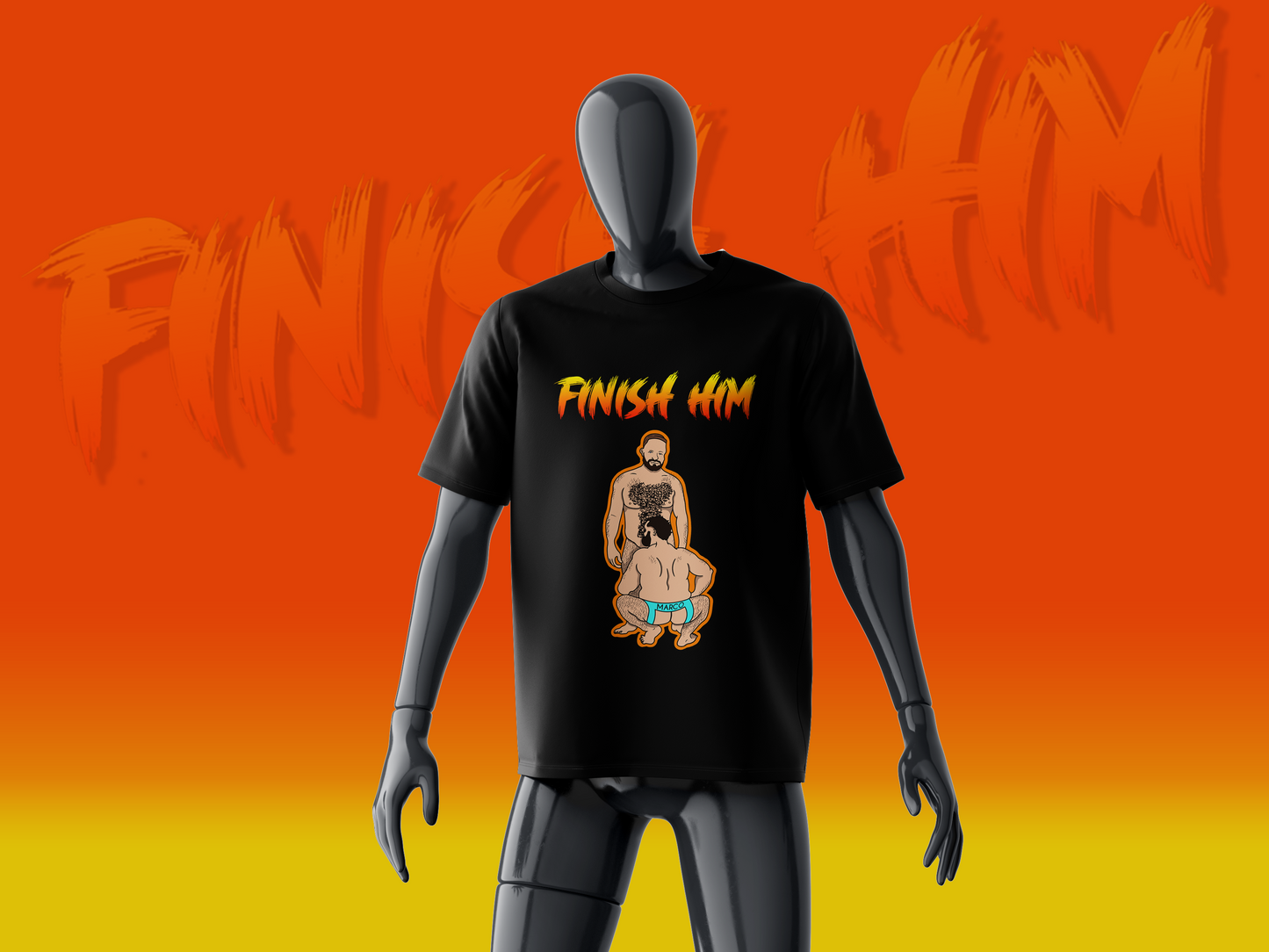 FINISH HIM GRAPIC TEE- MARCO MAYUR