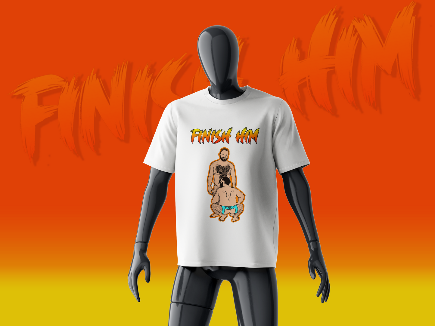 FINISH HIM GRAPIC TEE- MARCO MAYUR